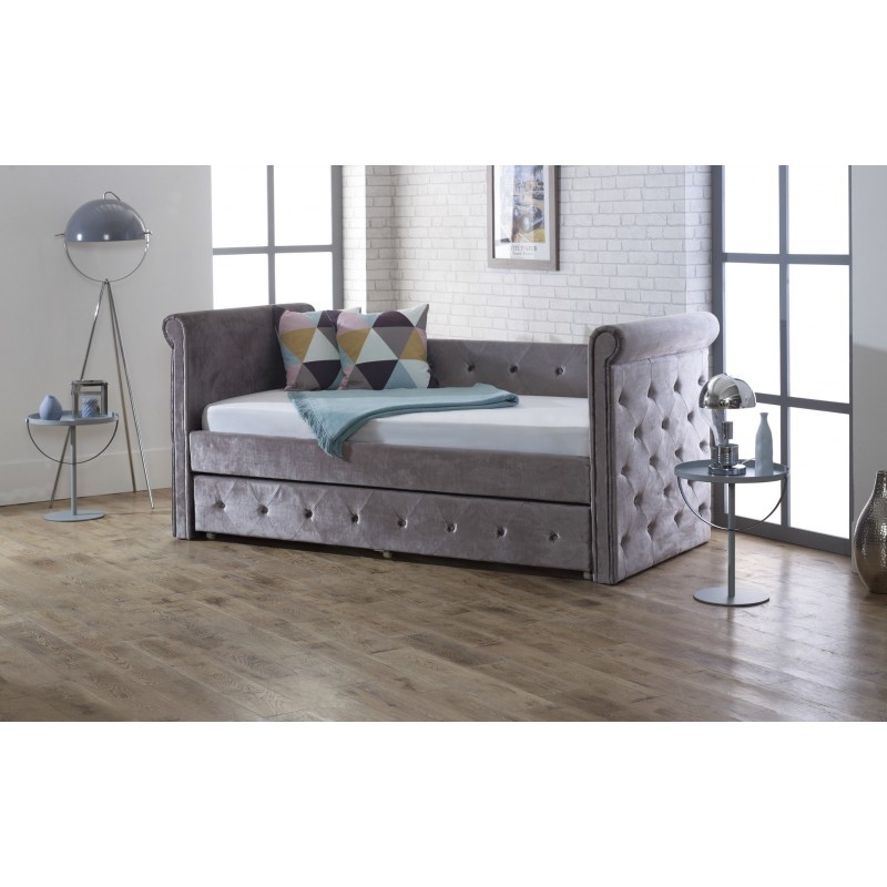 LL Zodiac Silver Velvet 3ft Day Bed